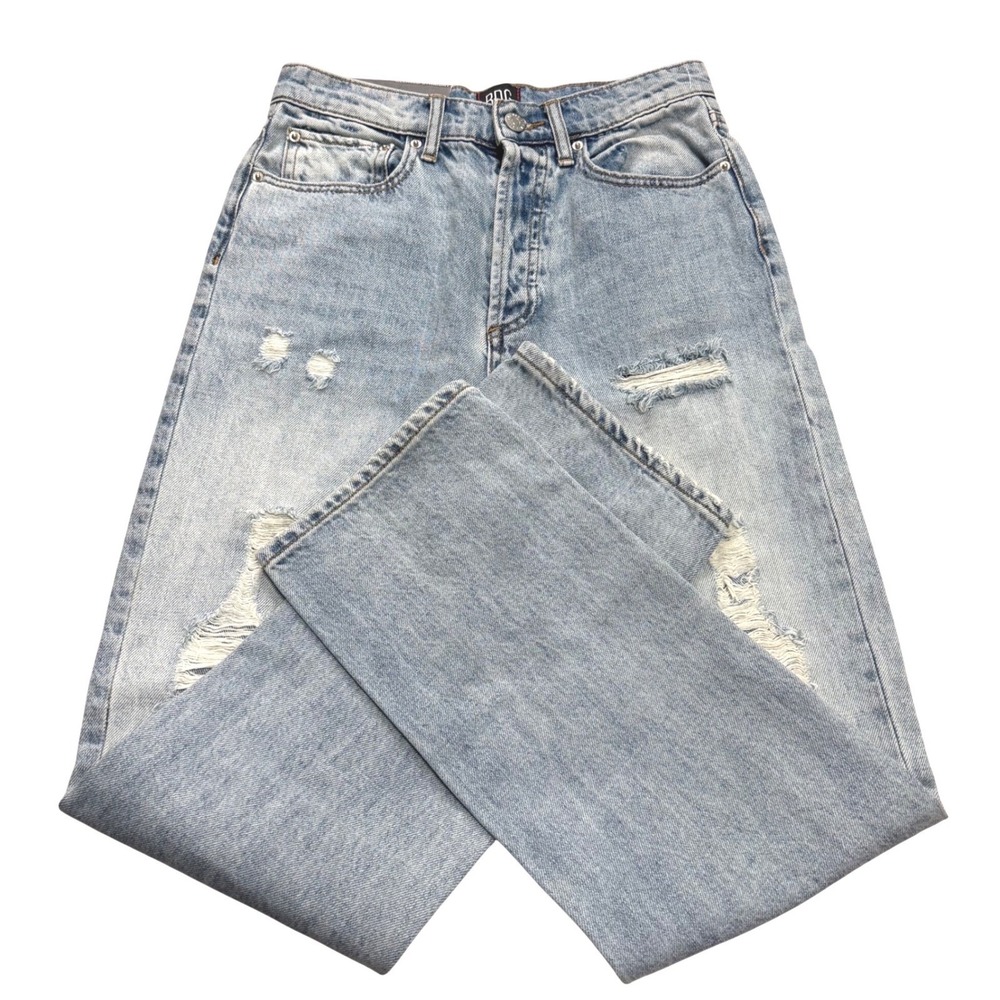 BDG Relaxed Straight Button Fly Jeans Womens Size 25‎ NWT Ripped Casual